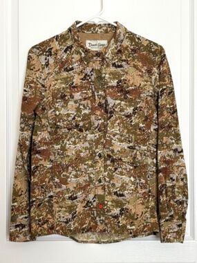 Duck Camp Women's Hunting Shirt Camo Lightweight Long Sleeve Button Down Sz Med